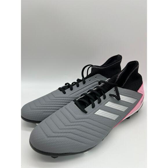 adidas Women's Predator 19.3 FG Soccer Cleats F97528 Grey/Pink Size 12 NWT - Picture 8 of 16